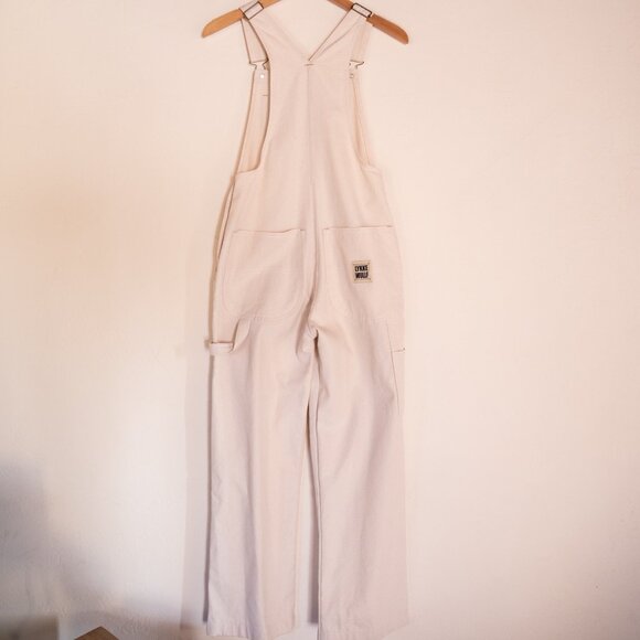 RARE Lykke Wullf Sierra Natural Canvas Overalls NWOT XS/S - Picture 3 of 4